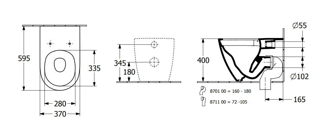 Villeroy & Boch Subway 3.0 - Staaned Toiletpot, TwistFlush, AntiBac, CeramicPlus, Alpine Wit 4671T0T2 4 Villeroy & Boch Subway 3.0 - Staaned Toiletpot, TwistFlush, AntiBac, CeramicPlus, Alpine Wit 4671T0T2 - Afbeelding 2