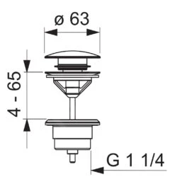 Hansa Toebehoren - Push-open Afvoerplug 1 1/4, Mat Zwart 0764010033 -Kwalitatieve Woonwinkel 32bdbeeaada47e314ff5a3c7