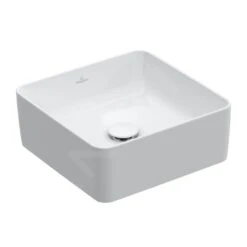 Villeroy & Boch Collaro - Waskom Op Blad, 380x380 Mm, CeramicPlus, Stone White 4A2138RW