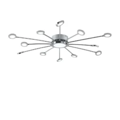 Meru Plafondlamp Ø100 Chrome/White - Lindby - Koop Online