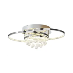 Keely Plafondlamp L Chrome/Clear - Lucande - Koop Online