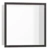 Hansgrohe XtraStoris Individual - Inbouwnis Met Designlijst, 300x300x100 Mm, Mat Wit/geborsteld Zwart Chroom 56099340