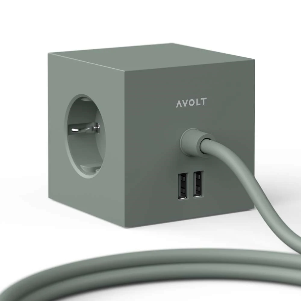 Square 1 USB A & Magnet 1,8m Oak Green - Avolt - Koop Online 7 Square 1 USB A & Magnet 1,8m Oak Green - Avolt - Koop Online - Afbeelding 5