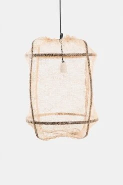 Ay Illuminate Hanglamp Z5 Zwart Sisal Net Tea Doek ø42x57cm
