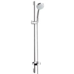 Hansgrohe Croma 100 - Glijstangset Met Douchekop, Douchestang 90 Cm En Zeepschaal, Chroom 27771000