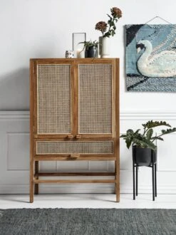 Nordal Teak Kast Met Webbing -Kwalitatieve Woonwinkel nordal teak kast met webbing 2